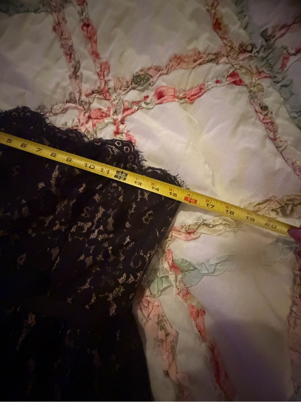 Neiman Marcus Black Lace Strapless Fit-and-Flare Mini Dress - Picture 3 of 9